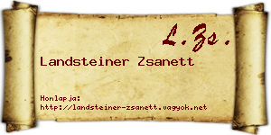 Landsteiner Zsanett névjegykártya